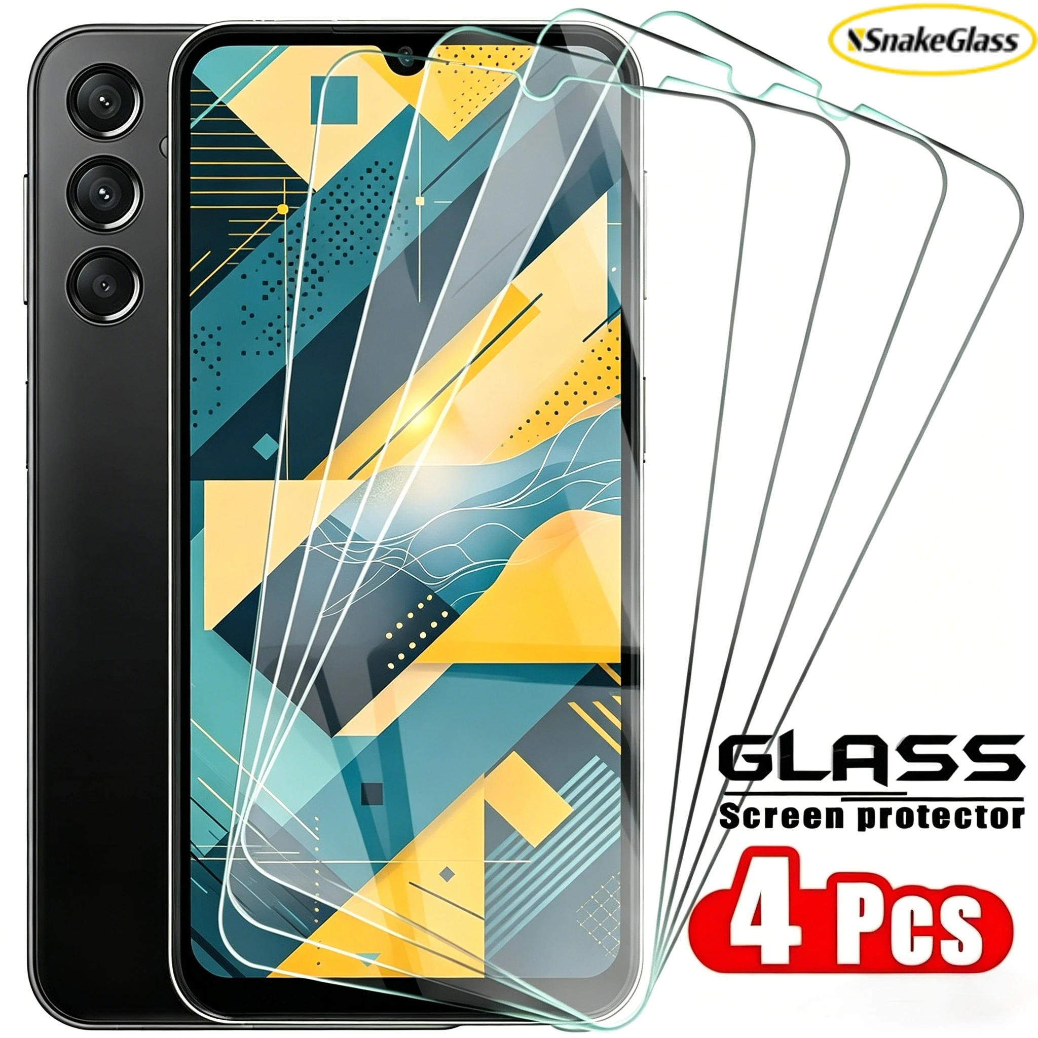 4 szt. Szkła ochronnego do Samsung Galaxy A24 4G A54 A34 A14 A04 M54 M34 M14 M04 M13 M23 M33 M53 A73 5G Folia…