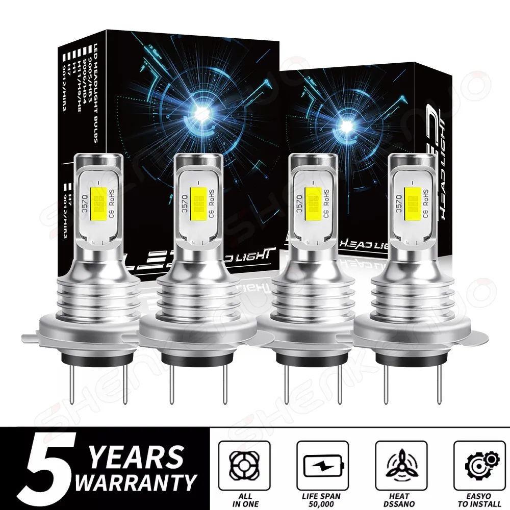 4 szt. Zestaw reflektorów LED H7 Żarówki Combo Wysoka martwa wiązka Super jasna biel 6000 K 4 szt. Zestaw reflektorów LED H7 Żarówki Combo Wysoka martwa wiązka Super jasna biel 6000 K