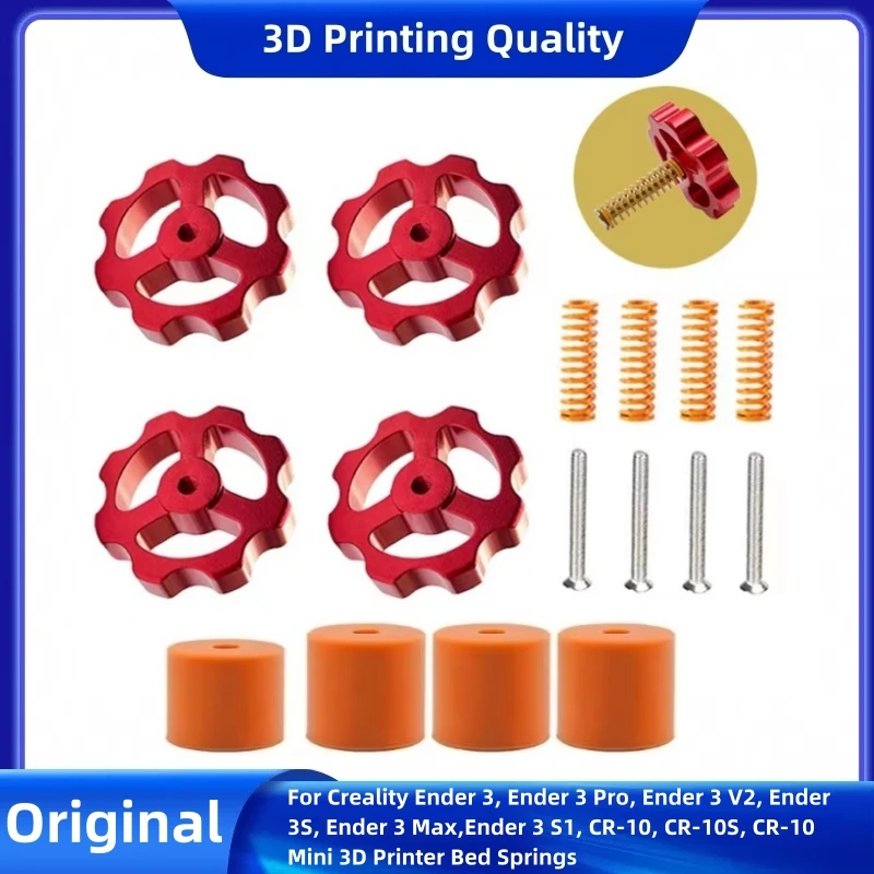 4 SZTUK nakrętek poziomujących do drukarek 3D z gorącym łóżkiem, części zamienne do drukarek 3D Ender 3… 4 SZTUK nakrętek poziomujących do drukarek 3D z gorącym łóżkiem, części zamienne do drukarek 3D Ender 3…
