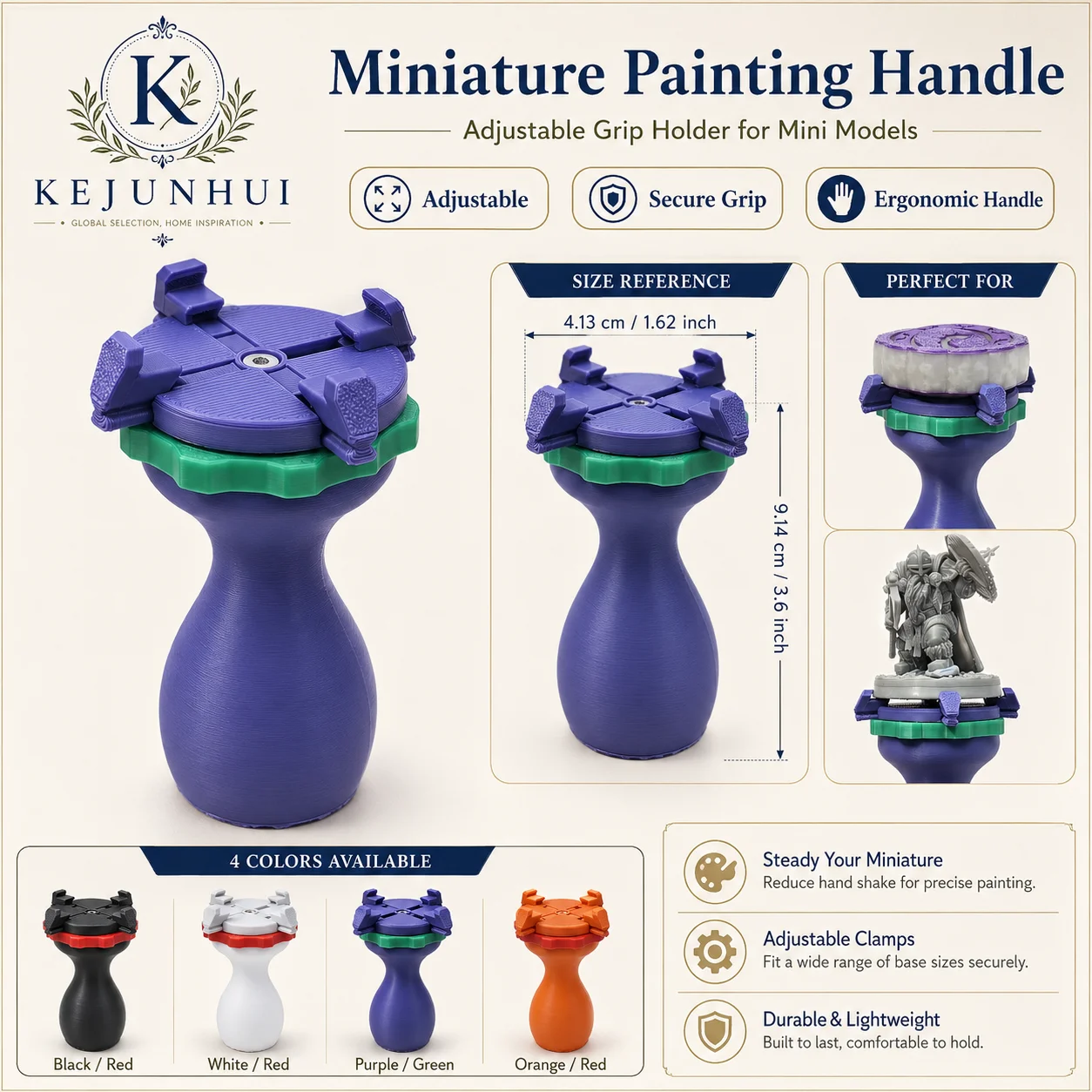 40k, D&D Painting Handle – Ergonomiczny uchwyt, kompatybilny z podstawami 20-50mm – Kampanie D&D, hobbysty… 40k, D&D Painting Handle – Ergonomiczny uchwyt, kompatybilny z podstawami 20-50mm – Kampanie D&D, hobbysty…