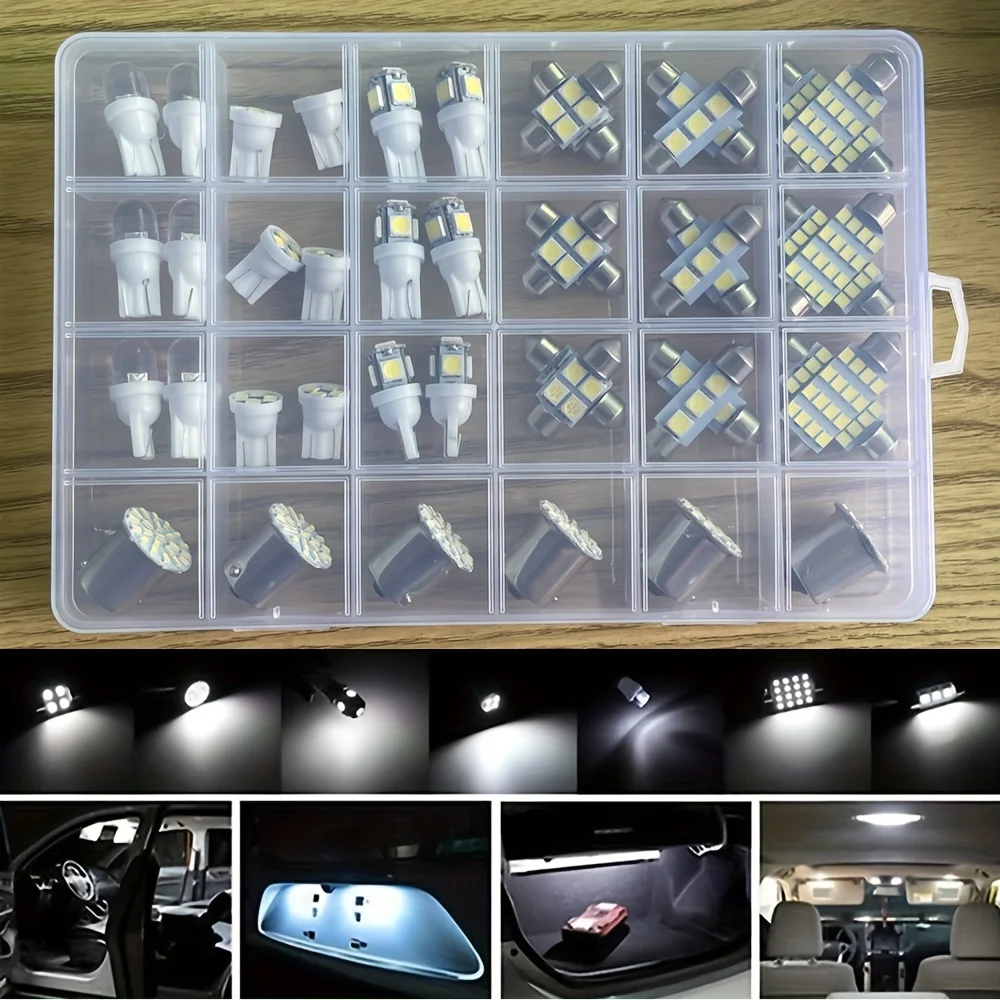 42 szt. Żarówek LED do wnętrza samochodu T10 6000K SMD LED Zamienniki Żarówek do Tablicy… 42 szt. Żarówek LED do wnętrza samochodu T10 6000K SMD LED Zamienniki Żarówek do Tablicy…