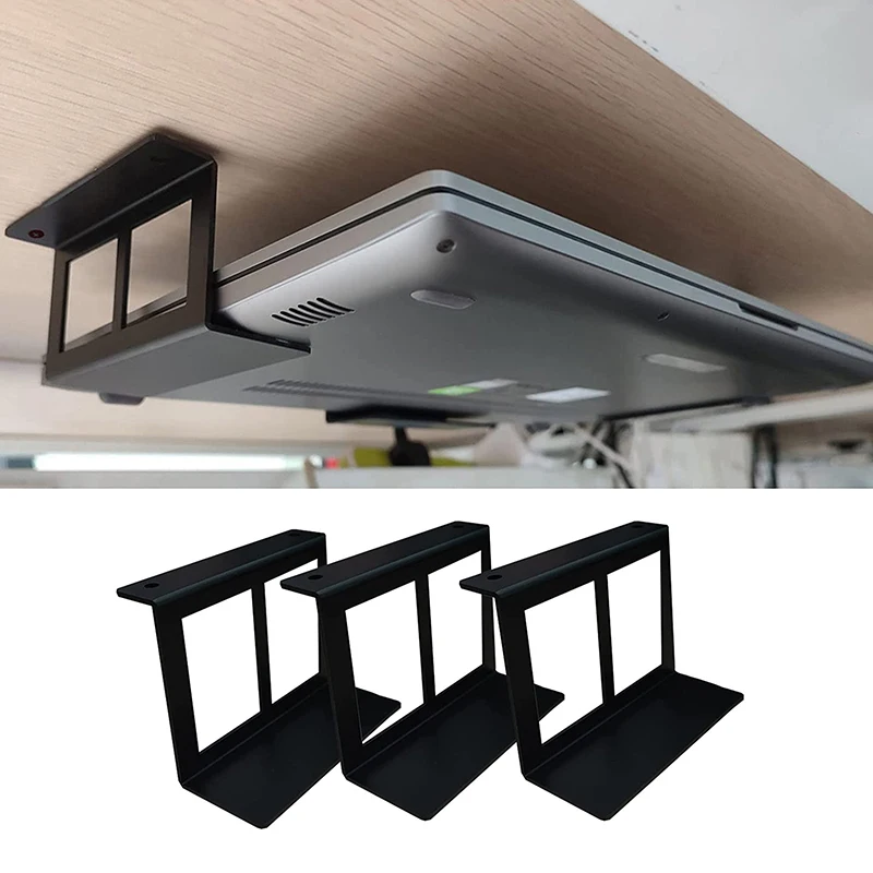 4,8-6,8 cm uchwyt do laptopa pod biurkiem uchwyt mocujący ze śrubami do tacki do przechowywania Macbooka na… 4,8-6,8 cm uchwyt do laptopa pod biurkiem uchwyt mocujący ze śrubami do tacki do przechowywania Macbooka na…