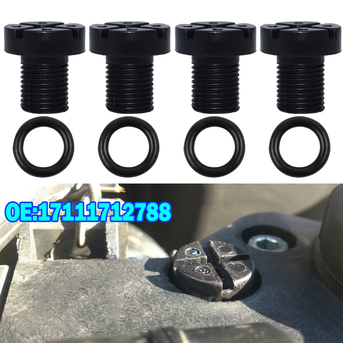 4X Śruba odpowietrzająca zaworu powietrza płynu chłodzącego do BMW F30 E30 E36 E46 E90 E91 Korek chłodnicy…