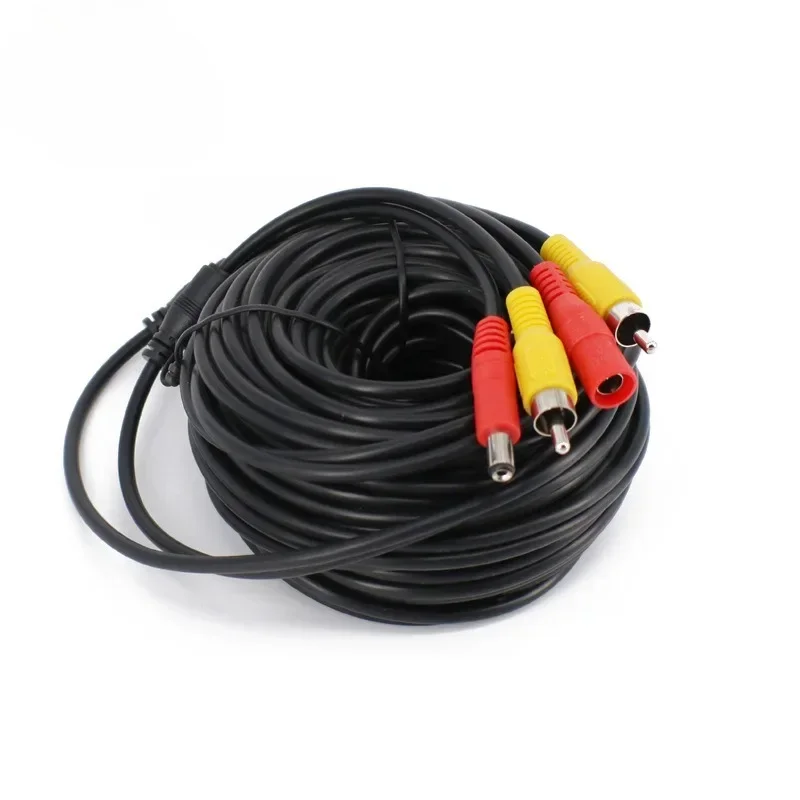 5 10 20 metrów Przedłużacz DC Power RCA AV Video 12V do samochodu ciężarowego Autobus Parking Bezpieczeństwo w…