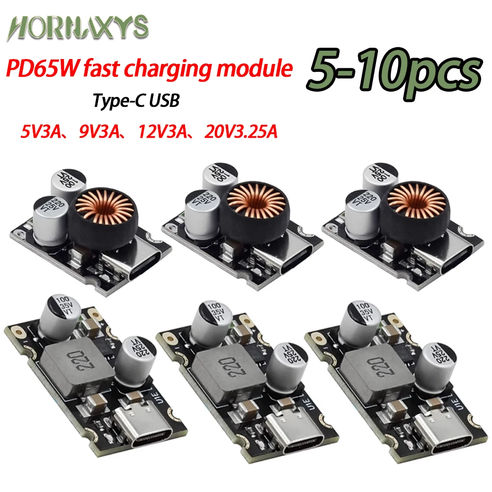 5-10 sztuk PD65W moduł szybkiego ładowania interfejs USB typu C obsługuje PD3.1 QC3.0 SCP PPS szybka ładowarka… 5-10 sztuk PD65W moduł szybkiego ładowania interfejs USB typu C obsługuje PD3.1 QC3.0 SCP PPS szybka ładowarka…