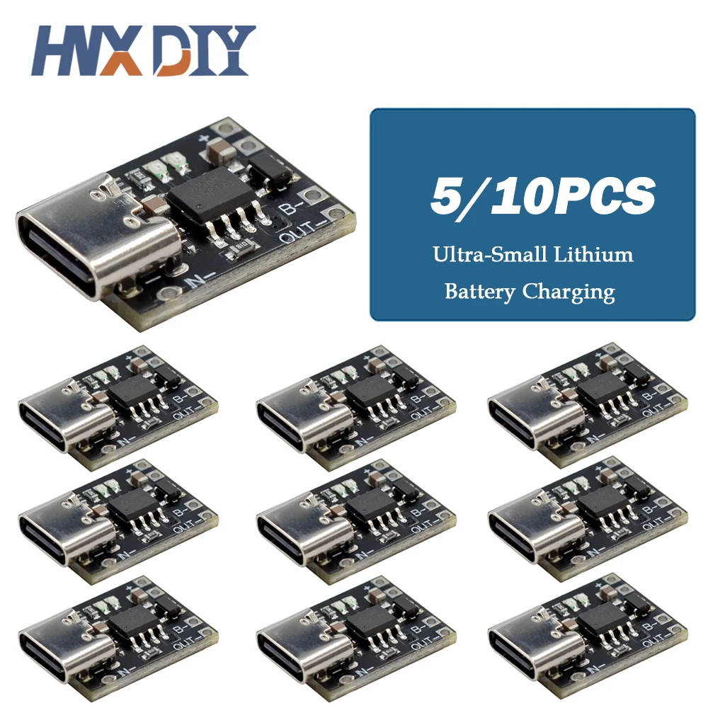 5/10 sztuk ultra-mała bateria litowa Panel ładowania 1A trójskładnikowa bateria litowa 3.7V4.2V moduł…