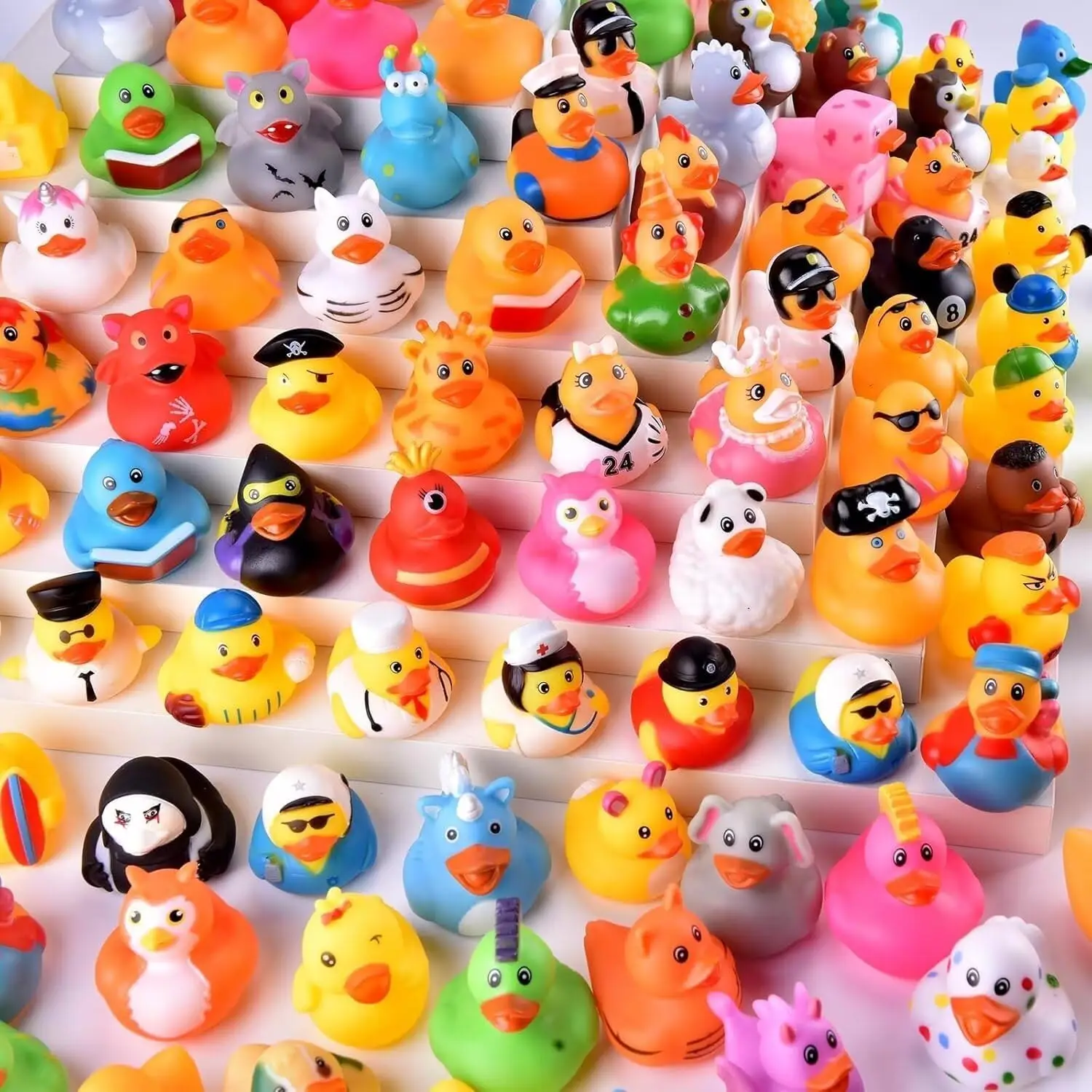 5-100 SZTUK Gumowe kaczki, losowy asortyment Jeep Ducks luzem, ini RubberDuckies do zabawek, zabawki do basenu… 5-100 SZTUK Gumowe kaczki, losowy asortyment Jeep Ducks luzem, ini RubberDuckies do zabawek, zabawki do basenu…