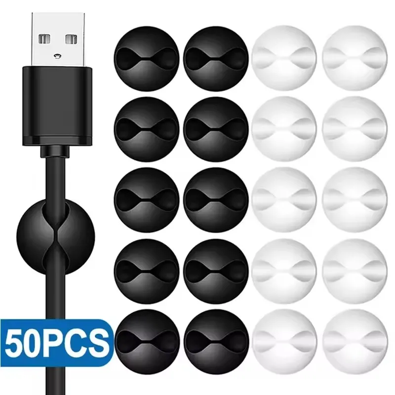 5/50Pcs Mini zwijacz kabli Organizer USB Klipsy do kabli ładujących Organizer na biurko Uchwyt na przewód… 5/50Pcs Mini zwijacz kabli Organizer USB Klipsy do kabli ładujących Organizer na biurko Uchwyt na przewód…