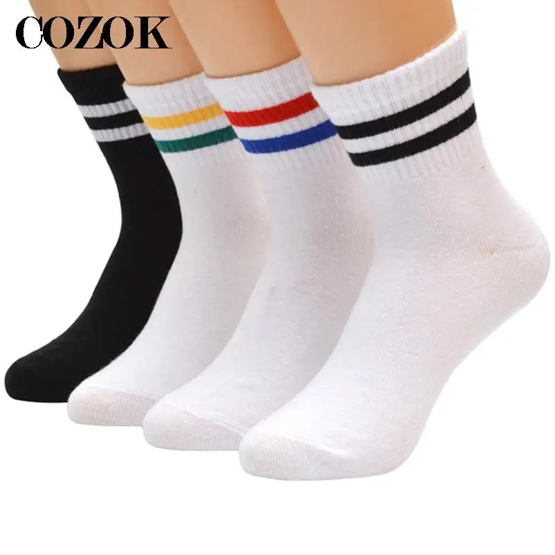 5 par Zimowe wygodne bawełniane skarpetki Stylowe, codzienne, białe, damskie, oddychające, krótkie…