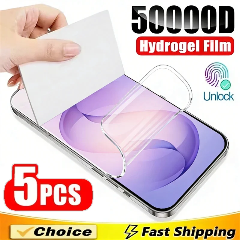5 szt. Folia hydrożelowa do Samsunga S25 S23 S22 S21 S24 S26 Ultra S20 FE S10 Plus, ochraniacz ekranu do…