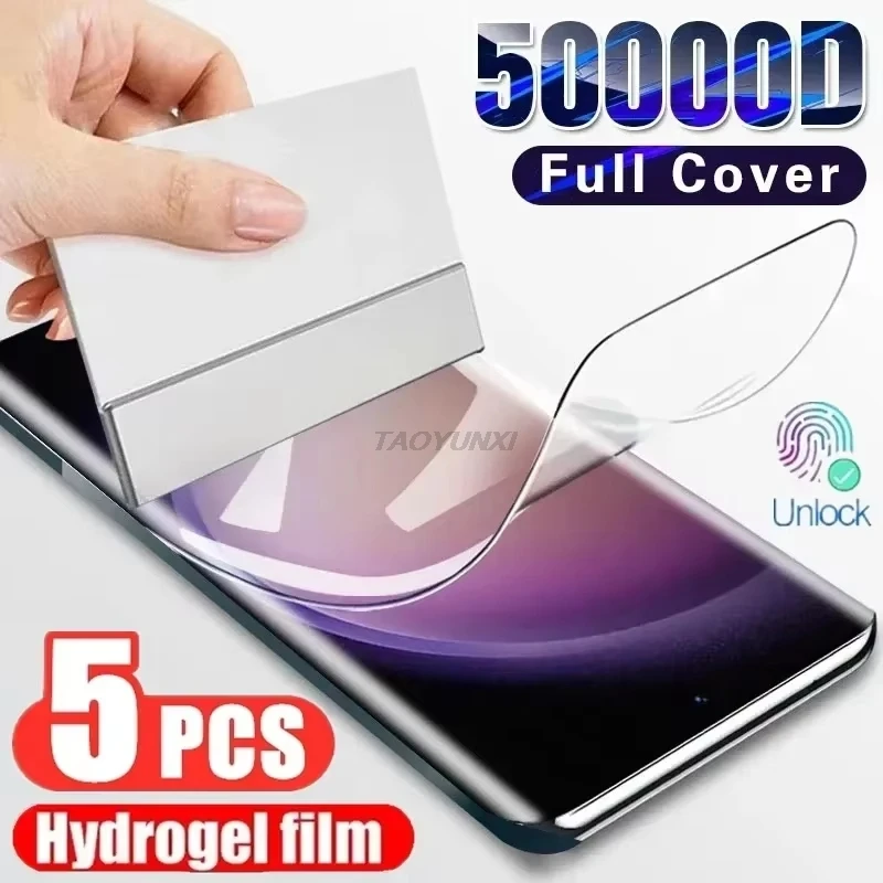 5 szt. Folia hydrożelowa do Samsunga S26 S25 Ultra S24 S23 S22 Plus S21 Ultra S20 FE, pełna ochrona ekranu do…