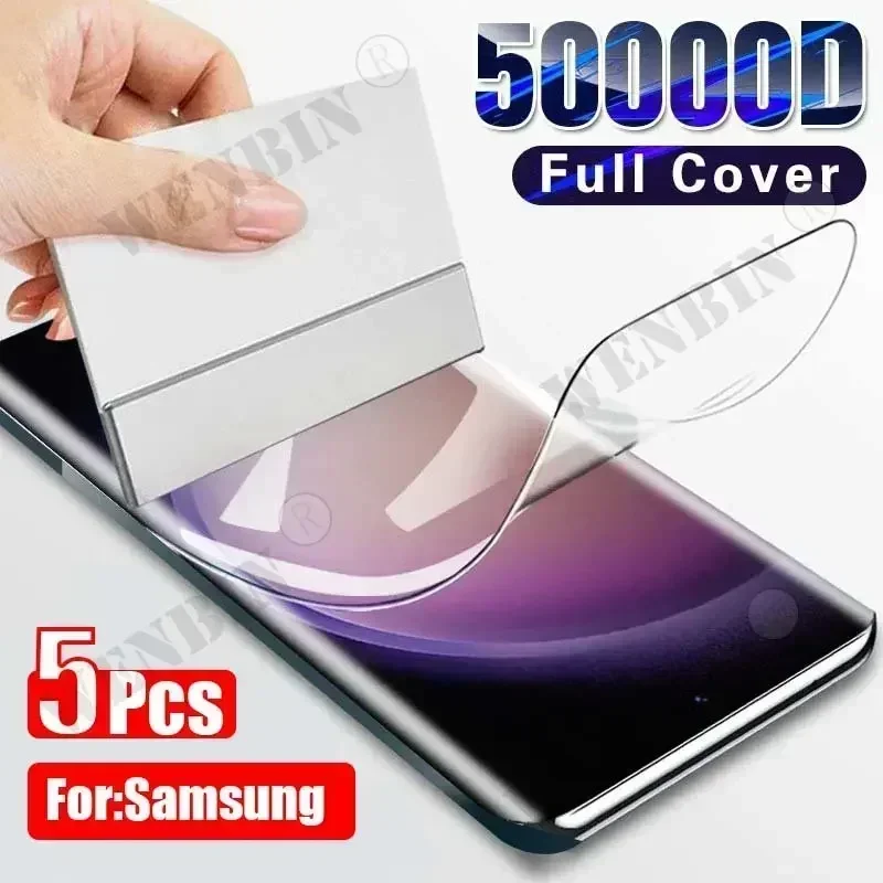 5 szt. Folii hydrożelowej do Samsunga S26 S25 S24 S23 Ultra Plus S25 FE Pełna Ochrona Ekranu do Samsunga A56…