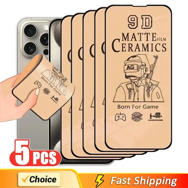 5 sztuk miękkiej matowej folii ceramicznej do iPhone’a 14 11 12 16 15 Pro Max 8 Plus Ochraniacz ekranu do…