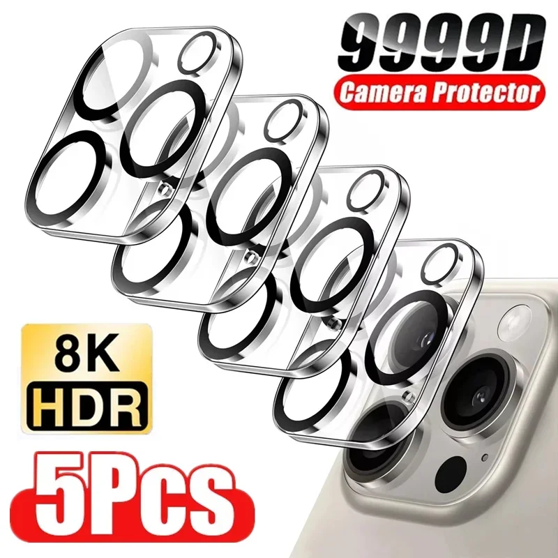 5 sztuk Szkło ochronne na obiektyw aparatu do iPhone’a 15 11 12 14 Pro Max Mini Camera Folia ochronna do…