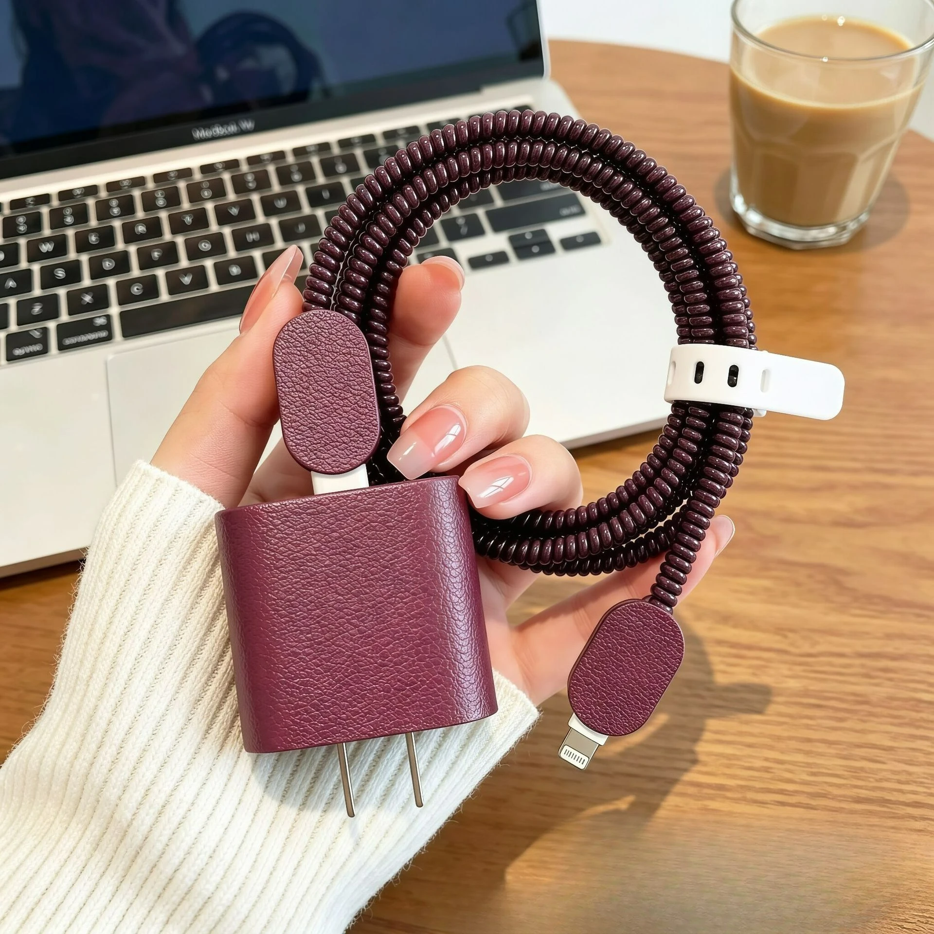 5 sztuk/zestaw Etui na kabel z imitacji skóry do iPhone 15 16 18W 20W, wzór liczi, tekstura, organizer kabli… 5 sztuk/zestaw Etui na kabel z imitacji skóry do iPhone 15 16 18W 20W, wzór liczi, tekstura, organizer kabli…