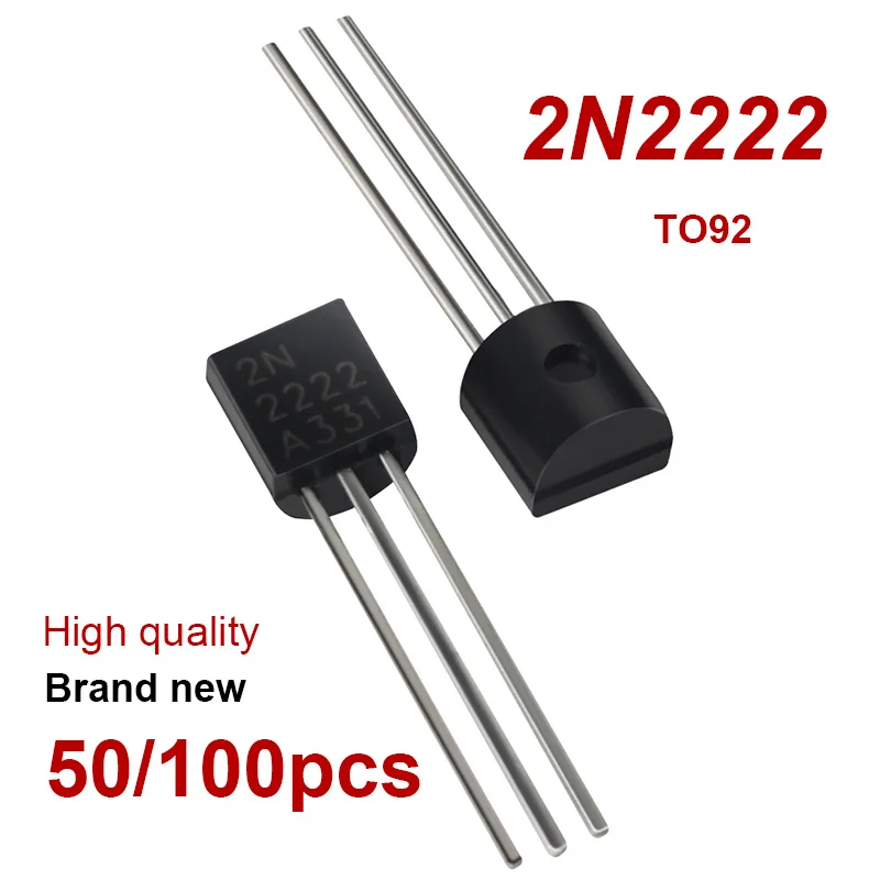 50/100 szt. Zestaw tranzystorów 2N2222 TO92 NPN 30v 800MA Tranzystory Zestaw elektroniczny