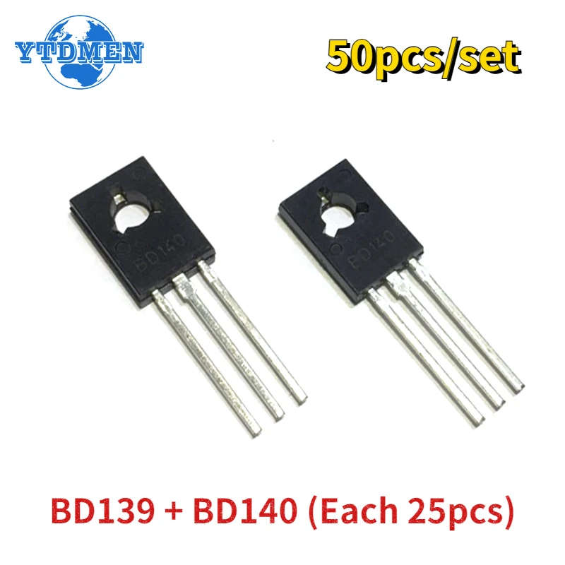 50 sztuk/zestaw tranzystor BD139 BD140 każdy 25 sztuk TO-126 NPN PNP 80V 1,5A TO126 zestaw asortymentowy… 50 sztuk/zestaw tranzystor BD139 BD140 każdy 25 sztuk TO-126 NPN PNP 80V 1,5A TO126 zestaw asortymentowy…