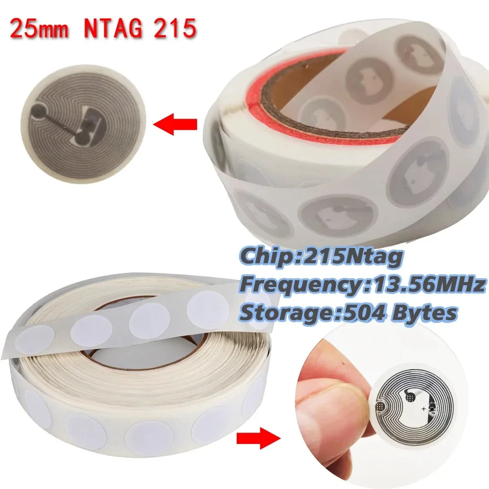 50szt 30szt 10szt Ntag213 Ntag215 Tagi NFC Naklejka NFC 13,56 MHZ 540 bajtów RFID NFC Tag Naklejki Etykiety…