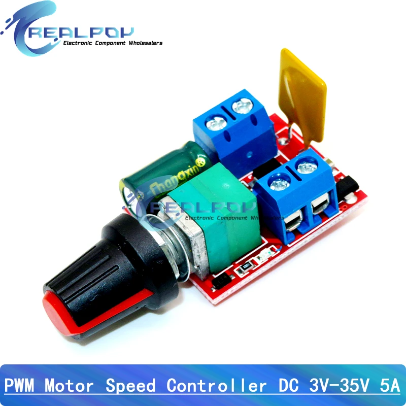 5A Regulator napięcia Mini PWM Regulator obrotów silnika DC 3V-35V przełącznik sterowania Regulator prędkości… 5A Regulator napięcia Mini PWM Regulator obrotów silnika DC 3V-35V przełącznik sterowania Regulator prędkości…