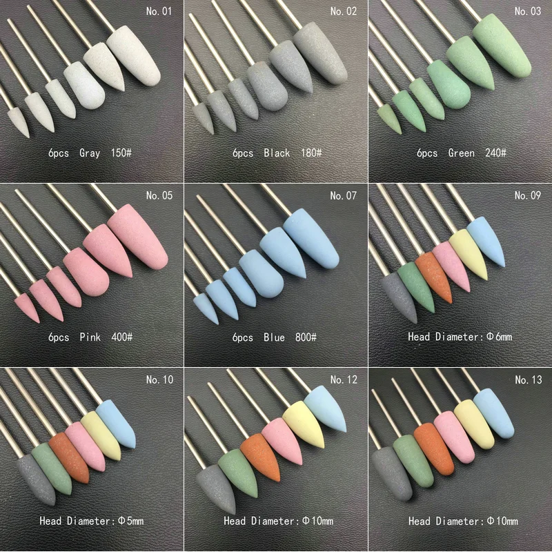 6 sztuk/zestaw gumowe silikonowe wiertło do paznokci frez do Manicure Bit elastyczna maszyna do polerowania… 6 sztuk/zestaw gumowe silikonowe wiertło do paznokci frez do Manicure Bit elastyczna maszyna do polerowania…