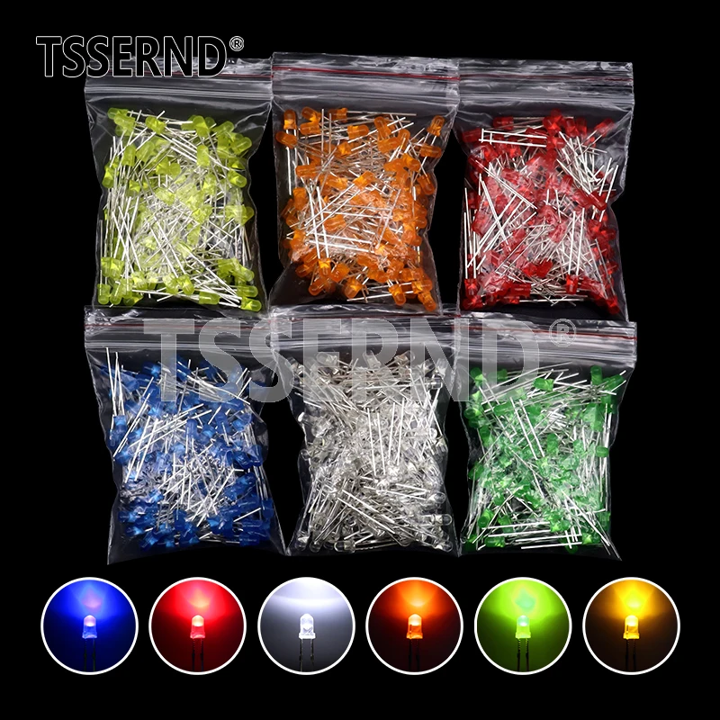 60szt/100szt 3mm Dioda LED F3 Różne Zestaw Biały Zielony Czerwony Niebieski Żółty Pomarańczowy Różowy… 60szt/100szt 3mm Dioda LED F3 Różne Zestaw Biały Zielony Czerwony Niebieski Żółty Pomarańczowy Różowy…