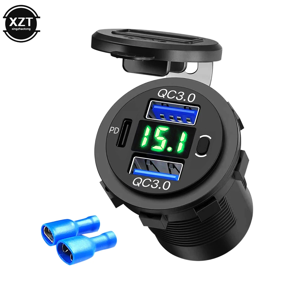 60W PD Dual QC 3.0 USB ładowarka z woltomierz cyfrowy gniazdo przełącznika listwa sieciowa Adapter wodoodporny… 60W PD Dual QC 3.0 USB ładowarka z woltomierz cyfrowy gniazdo przełącznika listwa sieciowa Adapter wodoodporny…