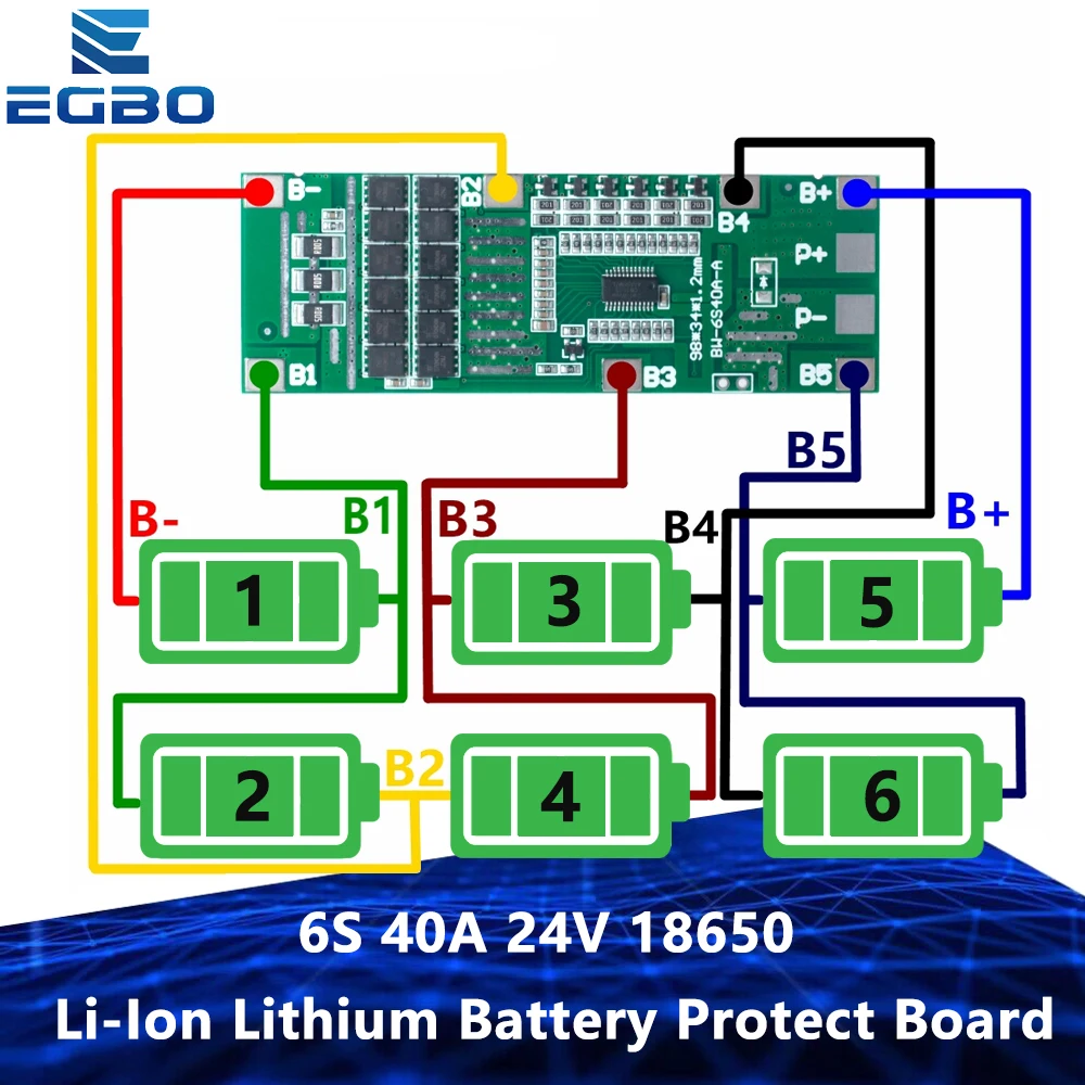 6S 40A 24V 18650 Li-Ion tablica zabezpieczająca baterię litową oświetlenie słoneczne Bms Pcb z balansem dla… 6S 40A 24V 18650 Li-Ion tablica zabezpieczająca baterię litową oświetlenie słoneczne Bms Pcb z balansem dla…