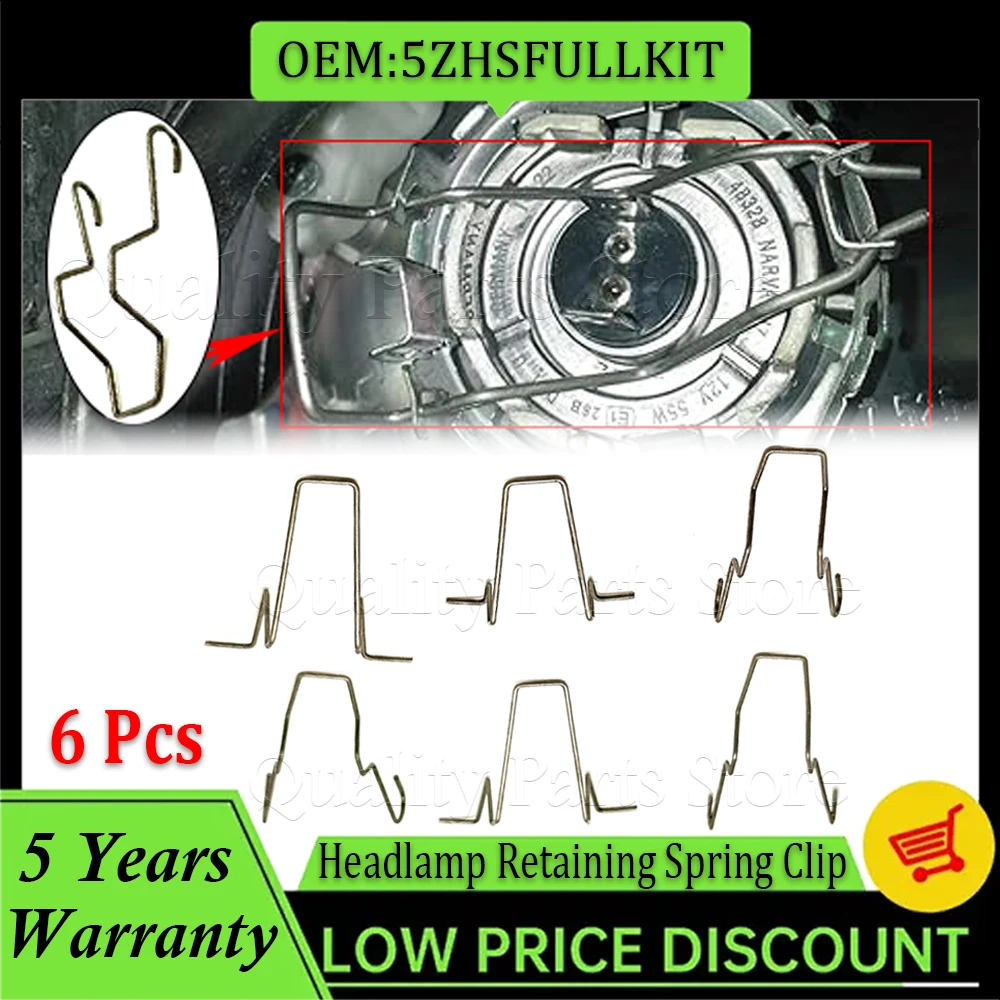 6szt Zacisk samochodowy Zaciski sprężynowe żarówki reflektora do H1 H3 H4 H7 Zaciski sprężynowe żarówki… 6szt Zacisk samochodowy Zaciski sprężynowe żarówki reflektora do H1 H3 H4 H7 Zaciski sprężynowe żarówki…