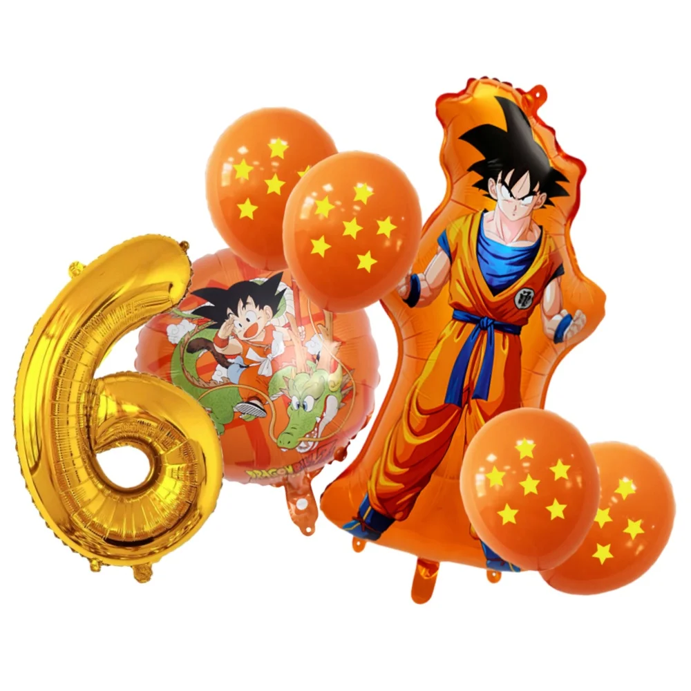 7szt Dragoned Ball Goku figurka Dekoracja urodzinowa Lateksowa folia aluminiowa Cyfrowe balony Mix i zestaw… 7szt Dragoned Ball Goku figurka Dekoracja urodzinowa Lateksowa folia aluminiowa Cyfrowe balony Mix i zestaw…