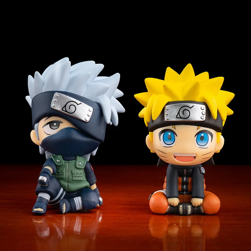 9cm Naruto Anime rysunek Uzumaki Naruto Kakashi Uchiha Sasuke Itachi śliczne zabawki Q figurki figurka akcji…
