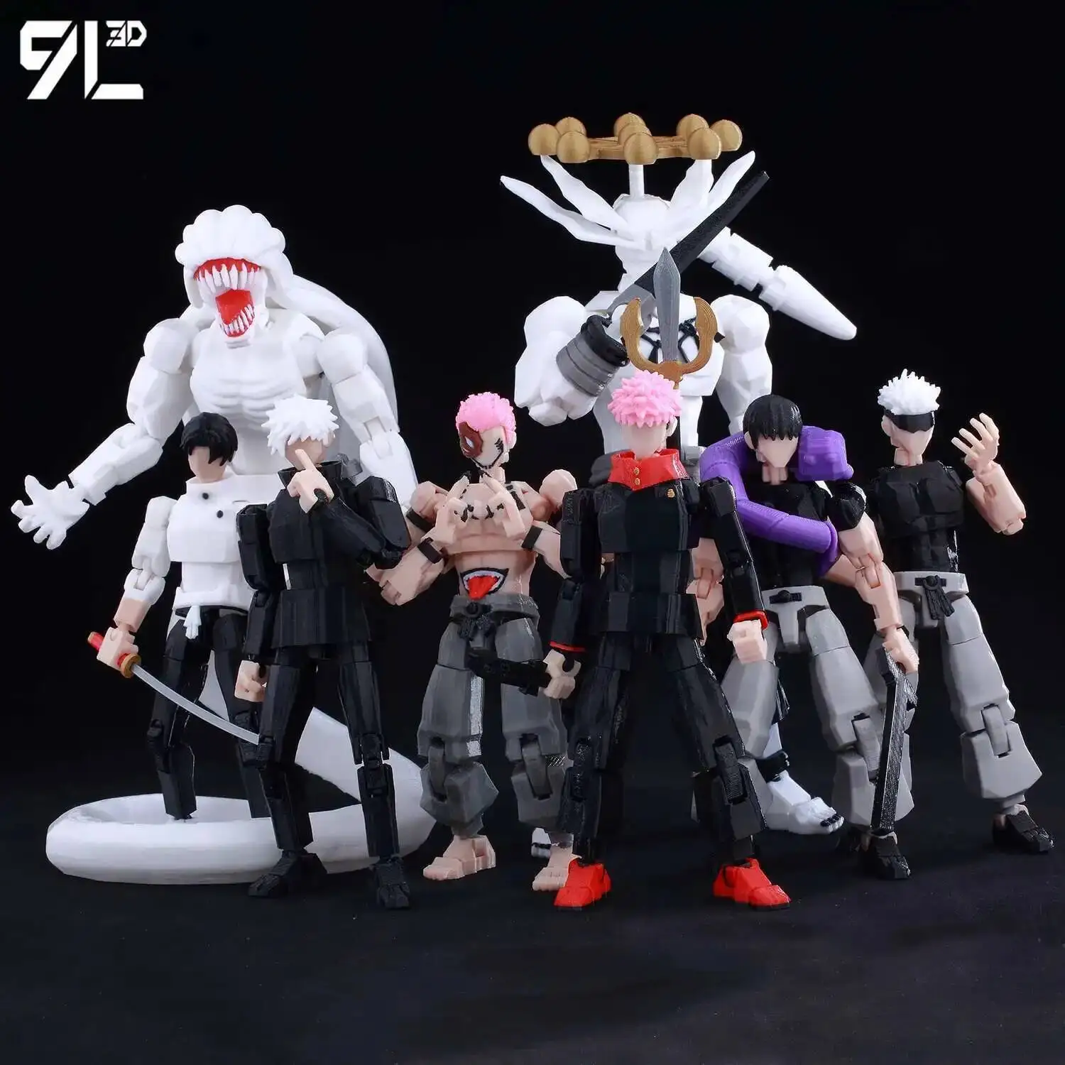 9L3D drukowane Anime Jujutsu Kaisen Sukuna Yuji Yuta Satoru Gojo Lucky Dummy 13 ruchomy Shapeshift figurki…