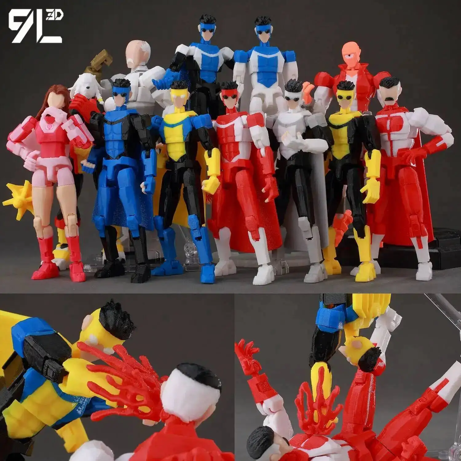 9L3D drukowane superbohaterowie niezwyciężony 2.0 Anime wieloprzegubowe zabawki Shapeshift figurki manekin… 9L3D drukowane superbohaterowie niezwyciężony 2.0 Anime wieloprzegubowe zabawki Shapeshift figurki manekin…