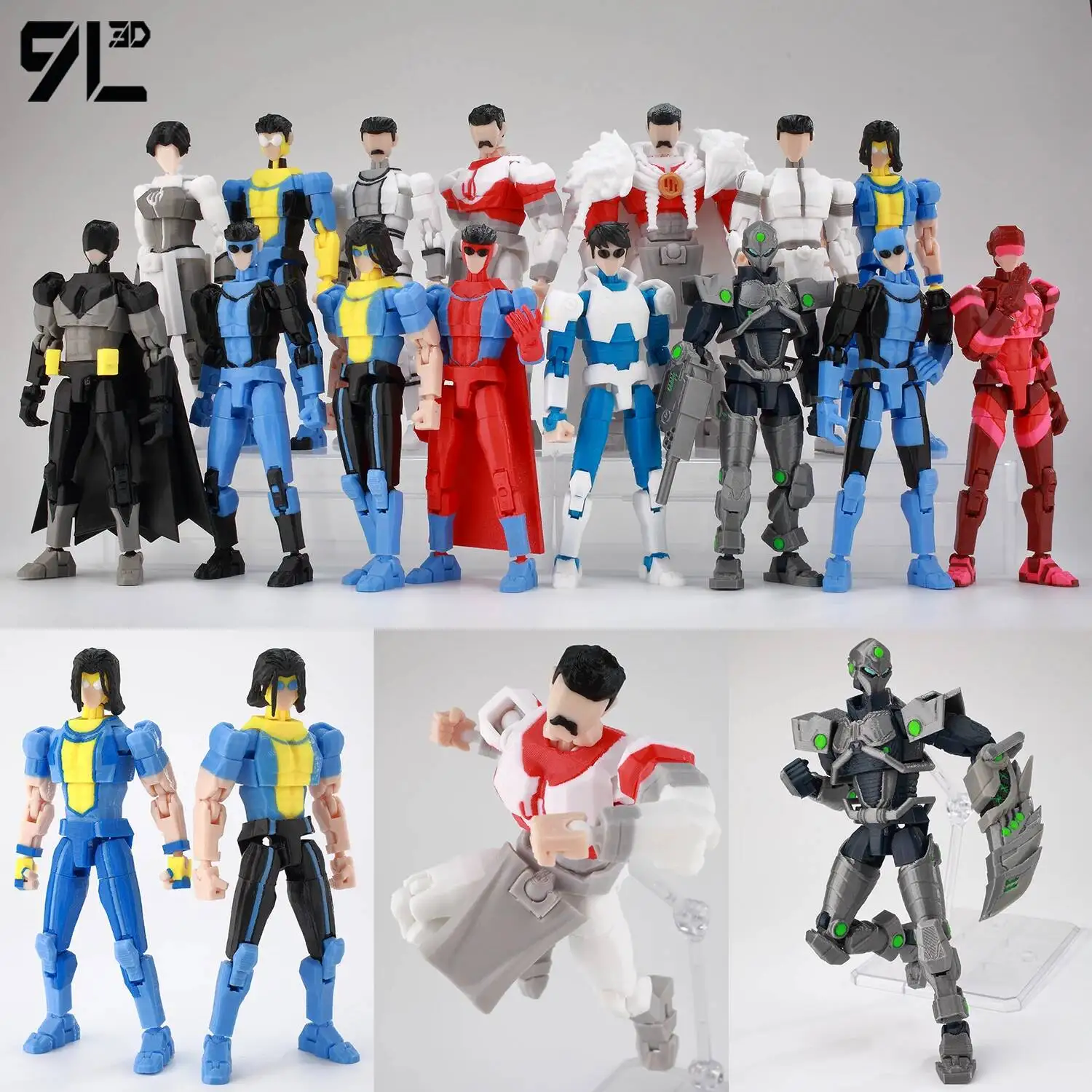 9L3D Drukowany NEWInvincibles Tech Jacker Titan13 Lucky13 Figurka Akcji Dummy13 Motocykl Wieloprzegubowy… 9L3D Drukowany NEWInvincibles Tech Jacker Titan13 Lucky13 Figurka Akcji Dummy13 Motocykl Wieloprzegubowy…