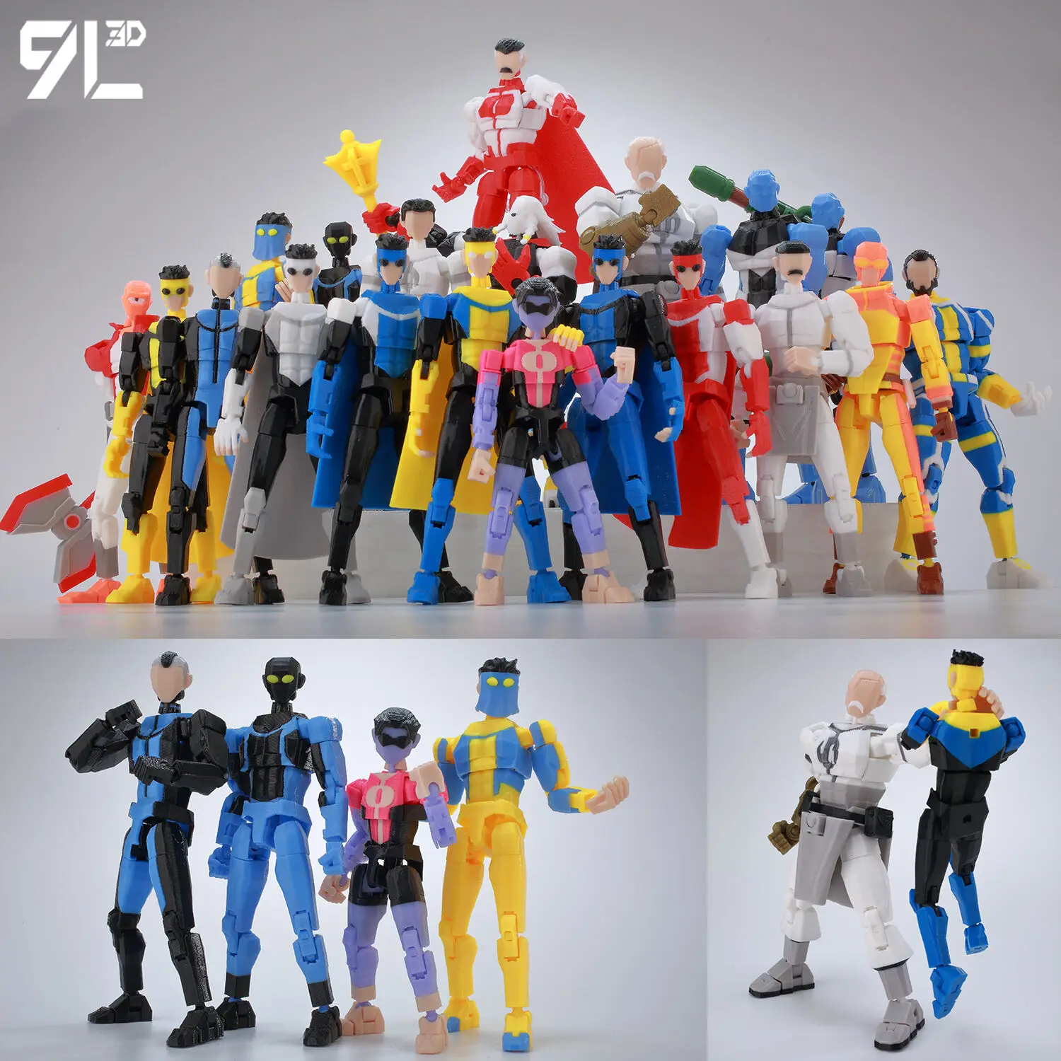 9L3D Superbohaterowie Invincible Boy Heroes Figurka Akcji Lucky13 Dummy13 Wielokolorowy T13 Wieloczęściowy…
