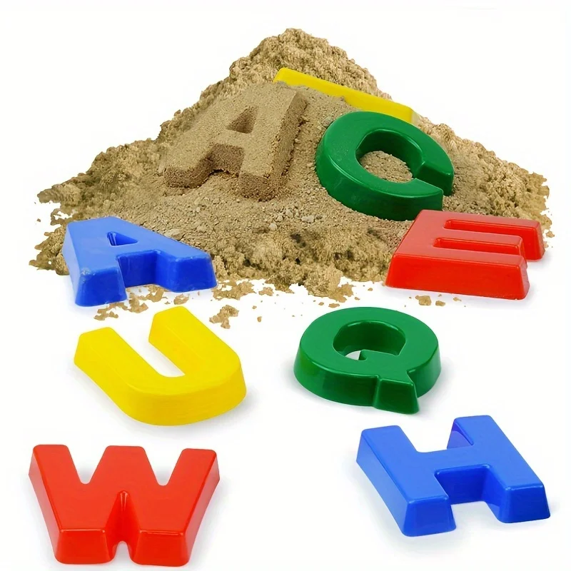 ABC Learning Alphabet Sand Mold Uppercase Letters Zestaw zabawek plażowych dla dzieci i niemowląt Gra w…