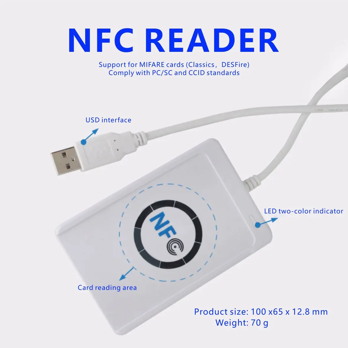 ACR122U RFID czytnik kart inteligentnych zbliżeniowa kopiarka kopiarka kopiarka zapisywalna klon NFC USB S50… ACR122U RFID czytnik kart inteligentnych zbliżeniowa kopiarka kopiarka kopiarka zapisywalna klon NFC USB S50…