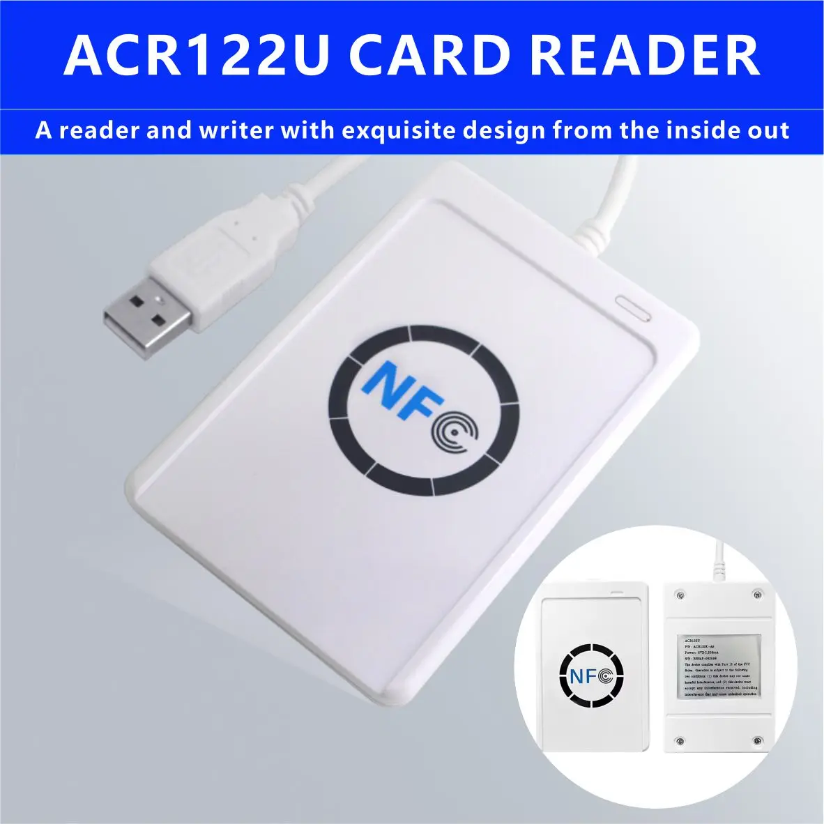 ACR122U RFID IC czytnik kart inteligentnych bezdotykowy pisarz kopiarka powielacz zapisywalny klon NFC USB S50…