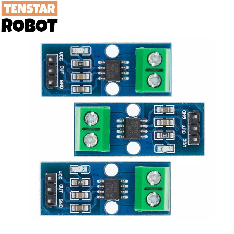 ACS712 5A 20A 30A Moduł czujnika prądu Halla zakresu ACS712-30A ACS712-20A