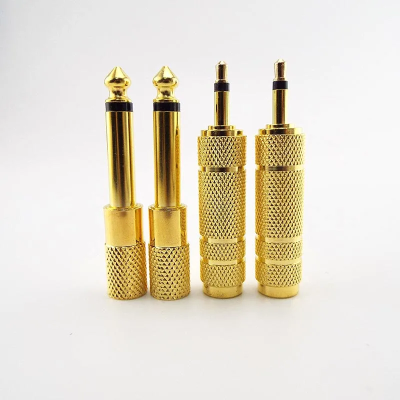 Adapter audio mono z pozłacanymi złączami: 6.5mm żeńskie gniazdo na 3.5mm męskie gniazdo, 3.5mm żeńskie… Adapter audio mono z pozłacanymi złączami: 6.5mm żeńskie gniazdo na 3.5mm męskie gniazdo, 3.5mm żeńskie…