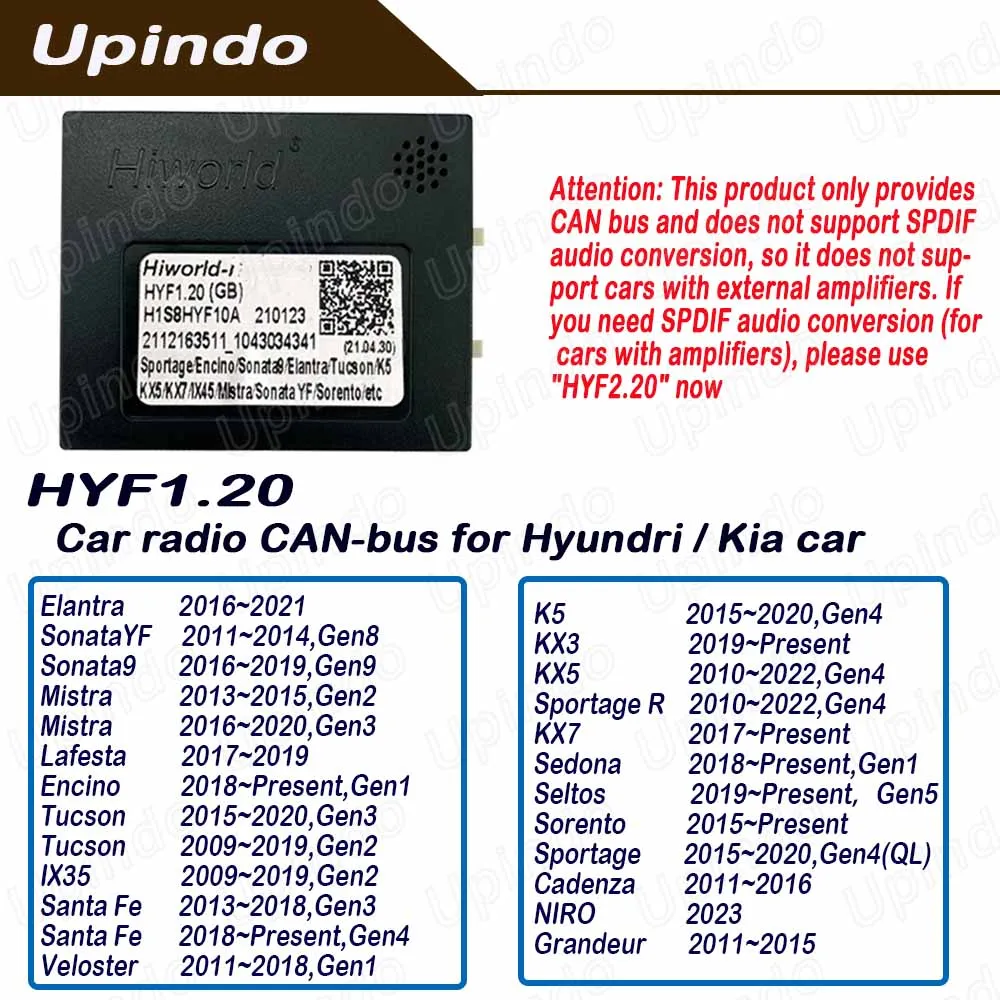 Adapter dekodera CAN Bus do radia samochodowego, akcesoria samochodowe, do Hyundai Tucson IX45 Elantra Sonata…