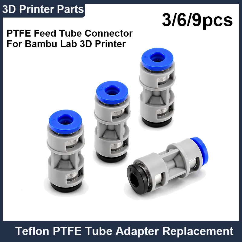 Adapter do rurki teflonowej PTFE, zamiennik do drukarek 3D Bambu Lab A1/A1MINI/P1P/P1S/P2S/X1/X1C/X1E/H2D/H2S… Adapter do rurki teflonowej PTFE, zamiennik do drukarek 3D Bambu Lab A1/A1MINI/P1P/P1S/P2S/X1/X1C/X1E/H2D/H2S…