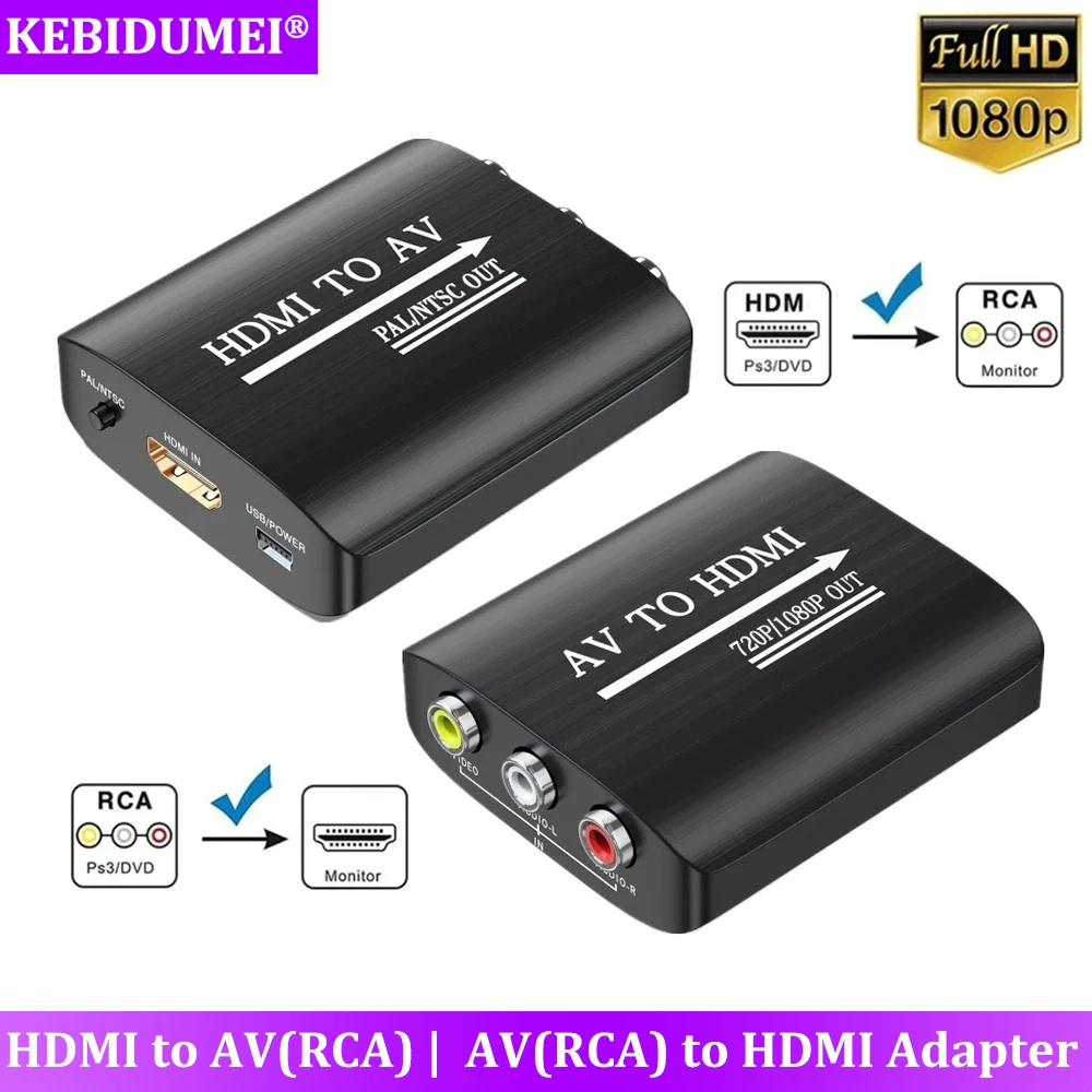 Adapter HD 1080P AV na HDMI Konwerter kompozytowy RCA na HDMI Adapter HDMI na AV RCA do N64 Wii PS1/2/3 Xbox… Adapter HD 1080P AV na HDMI Konwerter kompozytowy RCA na HDMI Adapter HDMI na AV RCA do N64 Wii PS1/2/3 Xbox…