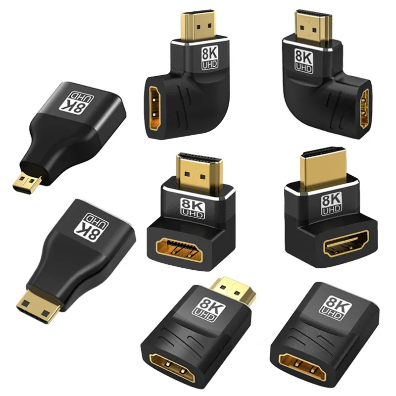 Adapter HDMI 2.1 8K, kątowy 90/270 stopni, męski na żeński, przedłużacz kabla HDMI do telewizora, laptopa… Adapter HDMI 2.1 8K, kątowy 90/270 stopni, męski na żeński, przedłużacz kabla HDMI do telewizora, laptopa…