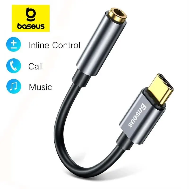Adapter kabla Baseus typu C na gniazdo słuchawkowe 3,5 mm AUX USB C do słuchawek Huawei P40 P30 Pro Xiaomi 10… Adapter kabla Baseus typu C na gniazdo słuchawkowe 3,5 mm AUX USB C do słuchawek Huawei P40 P30 Pro Xiaomi 10…