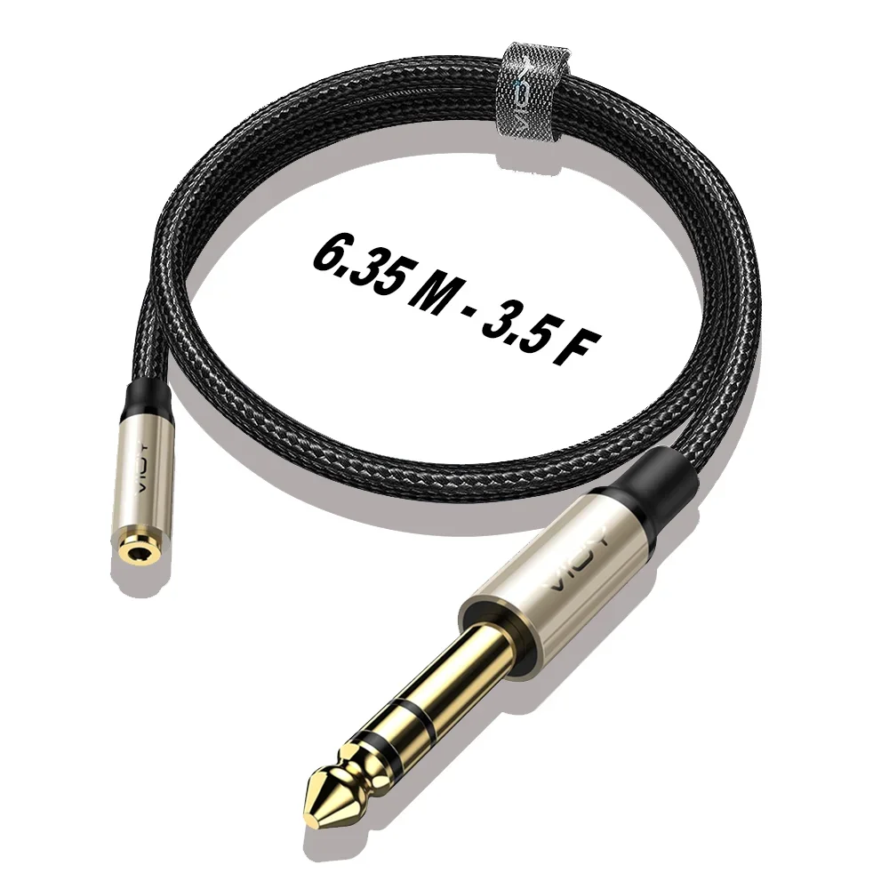 Adapter słuchawkowy 6,35 do 3,5 mm 6,35 mm TRS męski do 3,5 mm żeński przedłużacz audio z gniazdem stereo do…