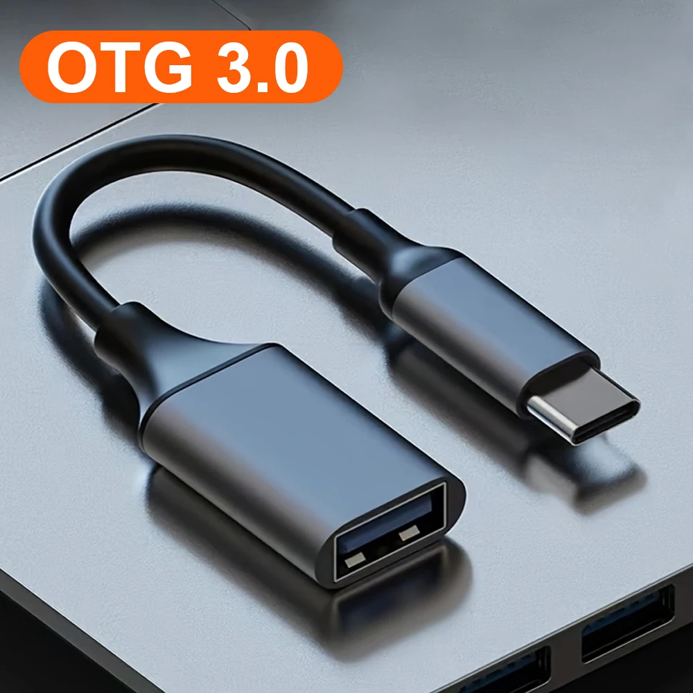 Adapter USB C OTG, konwerter USB3.0 żeński na USB-C męski, adapter USB na USB-C z funkcjami dla smartfonów i…