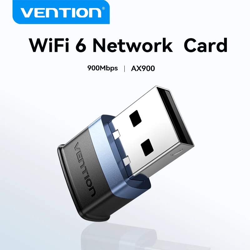 Adapter WiFi 6 Vention AX900 Karta Sieciowa Bezprzewodowa WiFi 5G/2.4GHz USB WiFi Dongle Antena do PC z… Adapter WiFi 6 Vention AX900 Karta Sieciowa Bezprzewodowa WiFi 5G/2.4GHz USB WiFi Dongle Antena do PC z…