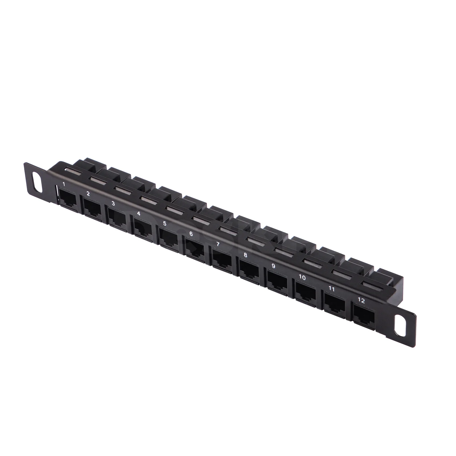 Akcesoria DeskPi Rackmate 12-portowy panel krosowy, 10-calowy panel krosowy sieciowy 0,5U CAT6