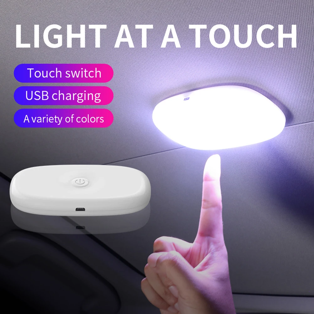 Akumulatorowa lampka do czytania samochodu USB LED Oświetlenie wewnętrzne Uchwyt magnetyczny Bezprzewodowa…