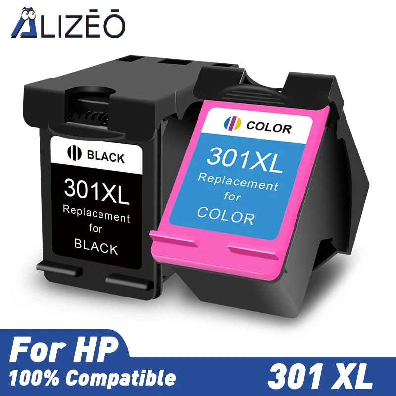 Alizeo Regenerowany wkład atramentowy HP 301 301XL kompatybilny z HP301 Deskjet 2050 1000 1050 2510 3000 3054… Alizeo Regenerowany wkład atramentowy HP 301 301XL kompatybilny z HP301 Deskjet 2050 1000 1050 2510 3000 3054…